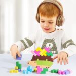 TOYARTSY Popular Wooden Building Blocks Hedgehog Stacking Educational Toys