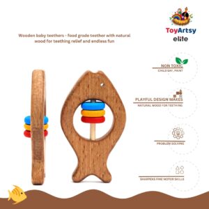 TOYARTSY Wooden Teether for Babies