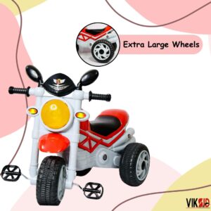 VIKSID Manual Push Bullet Bike Ride On for kids