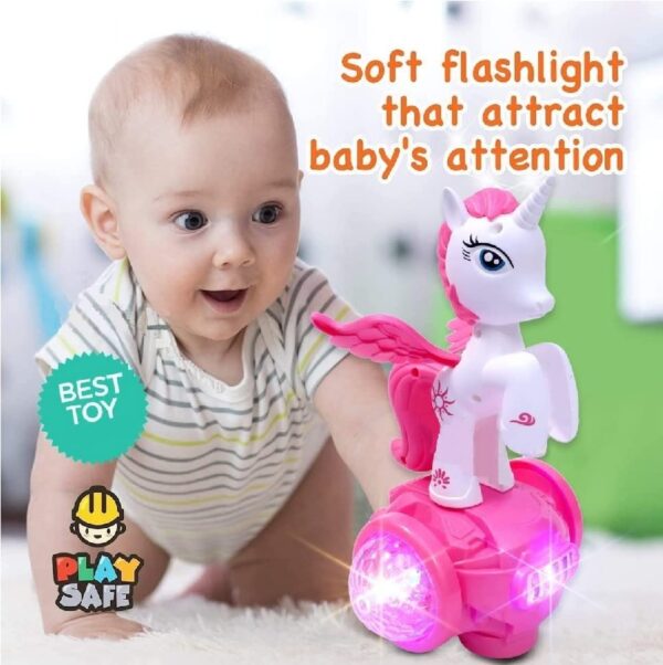 FAMOUS QUALITY Colorful 5D Unicorn Stunt Tricycle Toy
