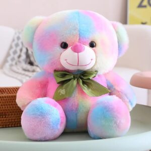 Storio Toy Cute Rainbow Colored Huggable Teddy Bear