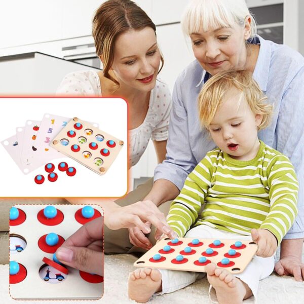 TINY TOYS CO Kids Wooden Memory Board