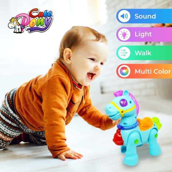 HK Toys Cute Dony Light and Sound Animal Toy