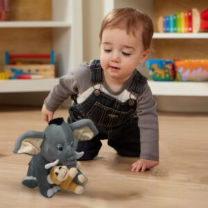 Scorvi Elephant with Monkey Plush Toy
