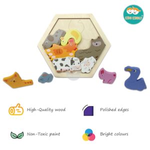 KIDS KINDLY Wooden Stacking & Sorting Puzzle