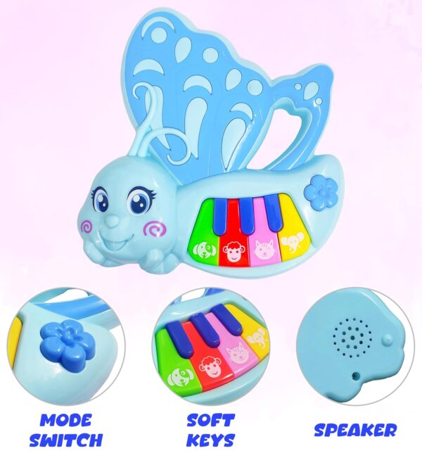 VGRASSP Mini Butterfly Piano Toy for Kids