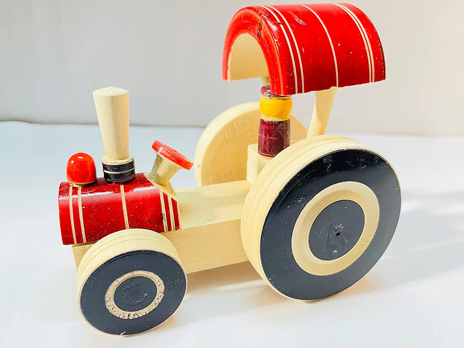 TOYARTSY Wooden Tractor Toy