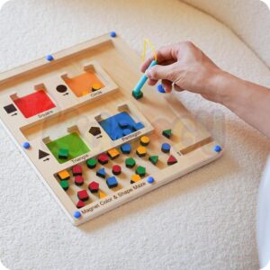 Kidology Magnetic Shape & Color Maze, Montessori Toys for 2+ Year Old