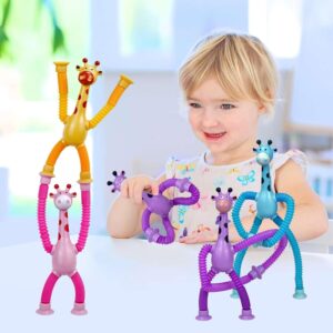 Velocious® 3 Pack Telescopic Suction Cup Giraffe Toy