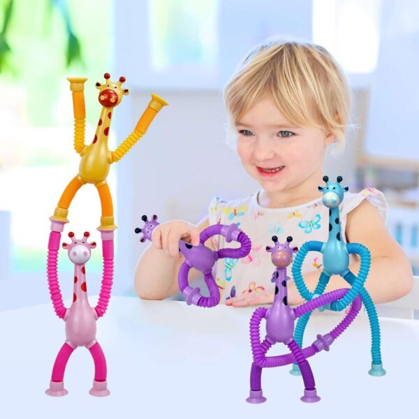 Velocious® 3 Pack Telescopic Suction Cup Giraffe Toy