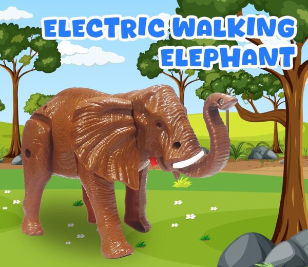 VGRASSP Cute Walking Electric Elephant Toy for Kids