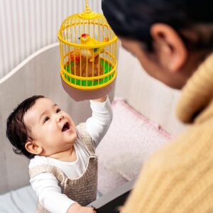 VGRASSP Sound Activated Chirping Bird in Hanging Cage