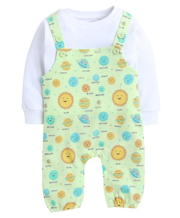 Baby Boys Full Sleeves Cotton Dungaree Set