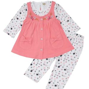 Baby Girls Full Sleeves Frock with Pant