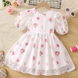 Baby-Girl's Georgette A-Line Knee-Length Dress
