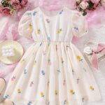 Baby-Girl's Georgette A-Line Knee-Length Dress