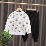 Boy's Cotton Printed Sweatshirt with Pant