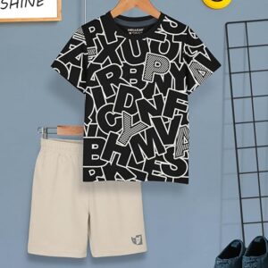 Boys Dress Clothing Set Combo with Tshirts & Shorts