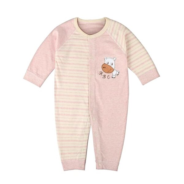 Cotton Full Sleeve Footless Stripe Baby Romper