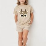 Cotton Shorts with matching tshirt with cute Prints