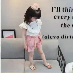 Cotton Sleeveless Ruffle Top and Shorts