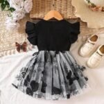 Girl's Polyester Fit and Flare Knee-Length Dress