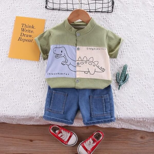 Half Sleeve Shirt & Denim Shorts for Infant
