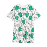 Hopscotch Boys Cotton Short Set in White Color