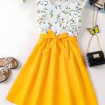 Hulk Frock with Beautiful Floral Print Baby Girl Dress