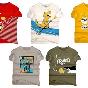 JUGULAR Boy's Baby Regular Fit T-Shirt (Pack Of 5)