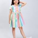 Pink Mermaid Cotton Frock for Girls