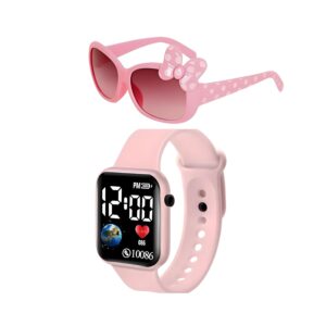 Pink Watch and Sunglasses for Kids Girls