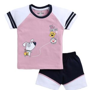 Pure Cotton Fanta Half Sleeve T-shirt and Shorts Set