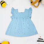 Short Sleeves Magical Star Printed Fit & Flare Frock