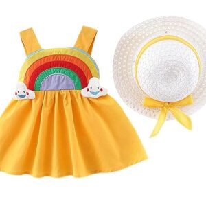 Sleeveless Colorful Rainbow Summer Princess Dress