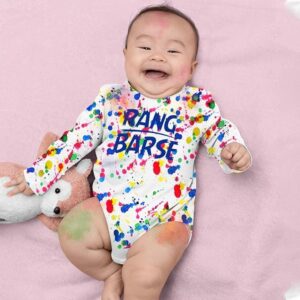 Unisex Rang Barse Holi Matching Bodysuit Baby