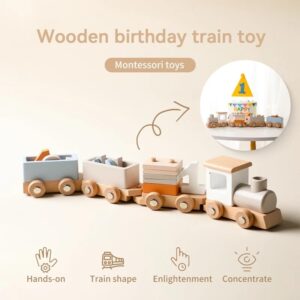Wooden Wonders Wooden Train Building Blocks Toy