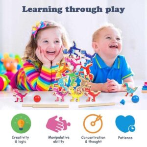 COSMOBABY Dinosaur Stacking Toys Blocks for Kids