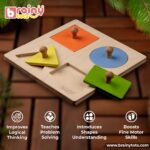 Brainytots 4 Shapes Puzzle & Pincer Cylindrical Puzzle
