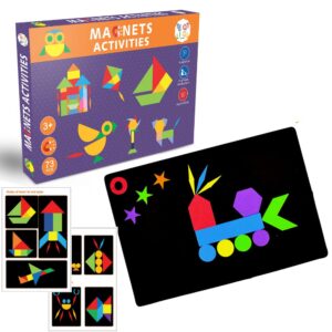 FunBrigade 72 Pieces Magnetic Shapes Puzzle for Kids