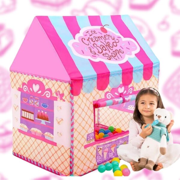 ToyMagic Waffle Lane Kids Play Theme Foldable Tent House