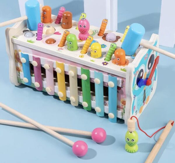 TOYARTSY 7-in-1 Wooden Hammering Pounding Toy