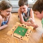 TOYARTSY Wooden Shut Box Game with Dice