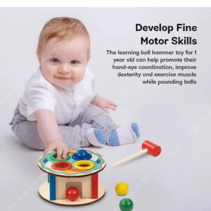 VR Toys Wooden Hammer Case Toy Knock Pounding Bench for Kids