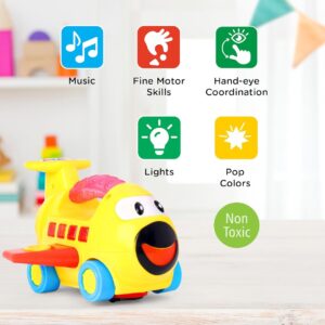 COSMOBABY 3+ Years Premium Bump & Go Musical Plane with Led & Lights
