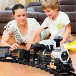 VikriDA Electric Train Set with Smoke for Kids