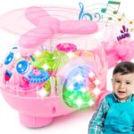 Zest 4 Toyz Musical Toy Battery Operated Transparent Gear Helicopter for Kids