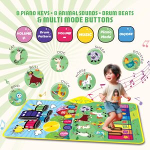 CAREIT 3-in-1 (Bull & Sheep ) Piano Mat for Toddlers