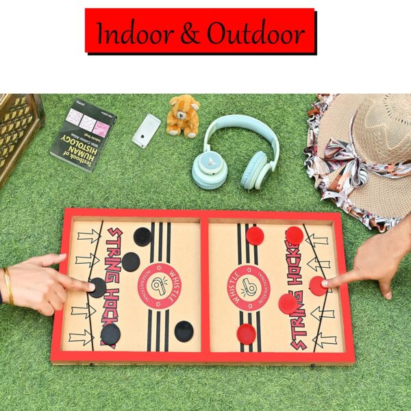 Fastest Finger First String Hockey Sling Puck Indoor Board Games