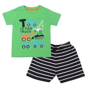 Boy's Latest Trendy Half Sleeves T-Shirt and Shorts Set